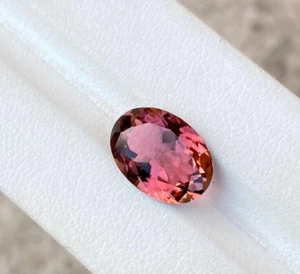 10 Ct Naturale Paraiba Tormalina Rosa Taglio Ovale YG Pietra Preziosa Sciolta Certificata A+ - Foto 1 di 6