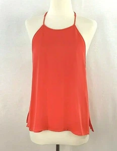 DOLCE VITA 100% Silk Racerback Tank Top, Coral Size Large $350 - Bild 1 von 5