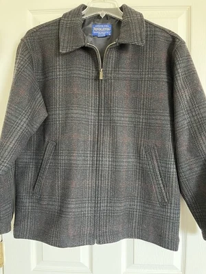 Pendleton Men’s Wool Gray Full Zip Thinsulate Plaid Jacket Large - Image 1 of 4