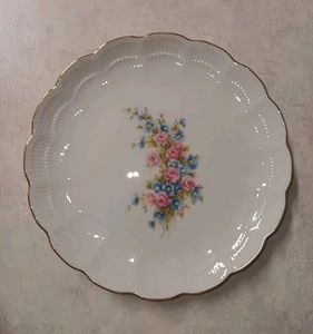 AK Kaiser Bone China Salad Plate(s) Romantica Germany Floral Gold Rim Scalloped - Picture 1 of 6