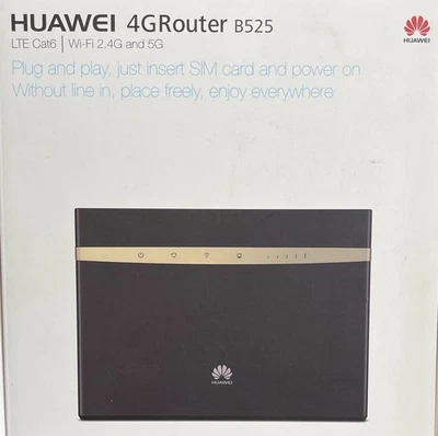 Huawei B525s-23a LTE modem router 4G+ con slot sim Cat6 RJ11 WiFi VPN ddns lan - Immagine 1 di 4