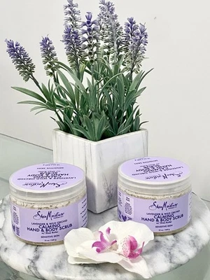 2 SHEA MOISTURE Lavender Wild Orchid Calming Hand Body Scrub 12oz Sensitive Skin - Image 1 of 4