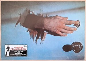 Halloween ORIGINAL Spanish 1979 LOBBY CARD John Carpenter hand through door rare - Imagen 1 de 3