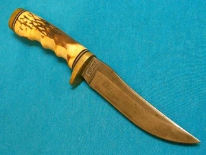 VINTAGE SCHRADE UNCLE HENRY USA 153UH GOLDEN SPIKE QUAIL UL HUNTING BOWIE KNIFE - Picture 1 of 13