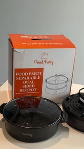 Food Party; electric hot pot cooker; 220V 1350W 4L, Black, Used but tip top - Picture 1 of 5