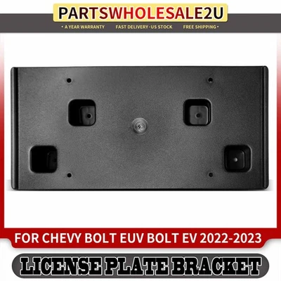 Soporte de matrícula delantero negro para Chevy Bolt EUV Bolt EV 2022 2023 42733565 Foto 1 de 4