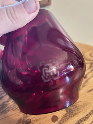 Handlan Railroad Globe , Ruby Red Marked For Pennsylvania railroad - Image 1 of 4