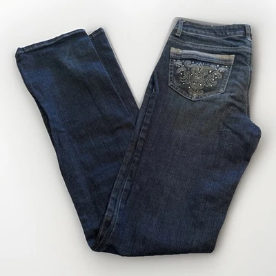 NUEVO Jeans Limited Too Girls talla 16R súper bajos adornados con pedrería principios de la década de 2000 Foto 1 de 4