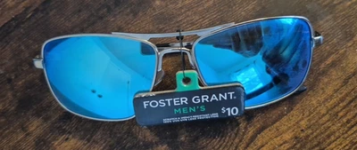 Gafas de sol Foster Grant Navigator de metal plateado para hombre ¡NUEVAS!! Foto 1 de 4