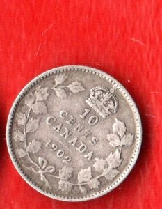 CANADA 10 CENTS 1902 SILVER - Picture 1 of 2
