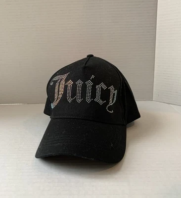 Juicy Couture 黑色闪亮水钻帽 - 均码男女通用新品 — 第 1/4 张图片