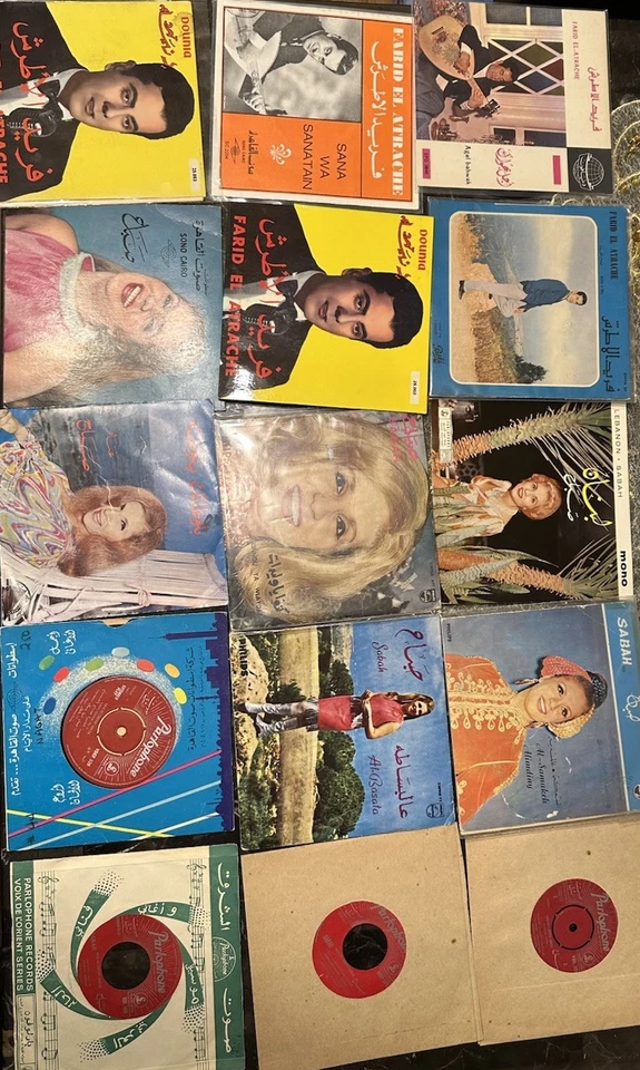 Arabic Records Lot Of 61 Arabic Mix Records 7” ( Read Description) Abdel Halim Foto 1 de 4