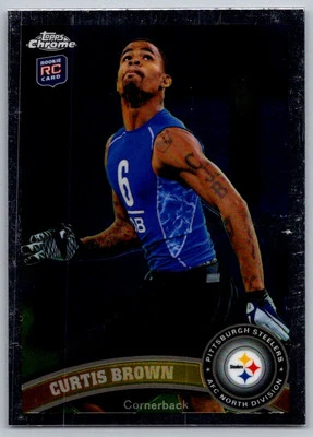 2011 Topps Chrome Curtis Brown Rookie Pittsburgh Steelers #46 - Image 1 of 2