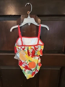Disney Store Mickey Mouse Fruit Swimsuit Swimwear 1-piece for Girls Size 5/6 - Picture 1 of 4