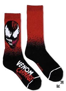 Marvel Venom Carnage Athletic Socks Mens Shoe Size 8-12 - Picture 1 of 3