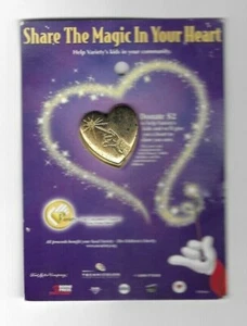 VARIETY CHILDRENS CHARITY CLUB HEART PIN - DISNEY MICKEY HAND ARM AND WAND MAGIC - Picture 1 of 1