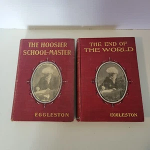 Eggleston HB Antiquarian Books: The Hoosier School-Master & The End of the World - Foto 1 di 13