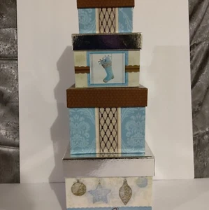 4pc Holiday Nesting boxes. Display boxes. - Picture 1 of 6
