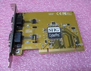 SIIG CyberPro P054-01Y4X Dual Serial Port PCI Card JJ-P020G3-S6 - Picture 1 of 4