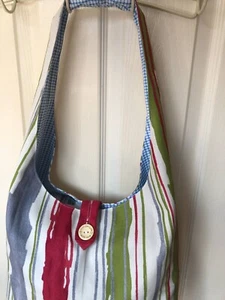 Handmade medium size colorful striped hippie shoulder bag festival hobo bag - Picture 1 of 4