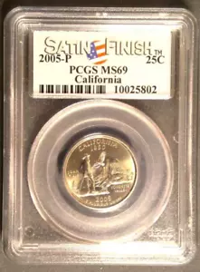 2005-P Washington Statehood Quarter - California - Satin Finish - PCGS MS 69 - Picture 1 of 6