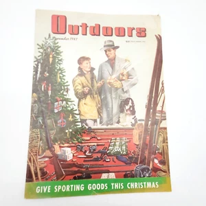 Vintage Outdoors Magazine December 1947 Hunting Fishing Sporting Christmas Dogs - Picture 1 of 18