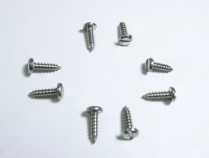 #4 x 3/8" Linsenkopf Schlitz Blechschraube 18-8 Edelstahl Menge (8) - Bild 1 von 3