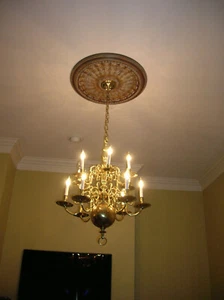 Antique  Solid Brass Chandellier from Europe - Picture 1 of 10