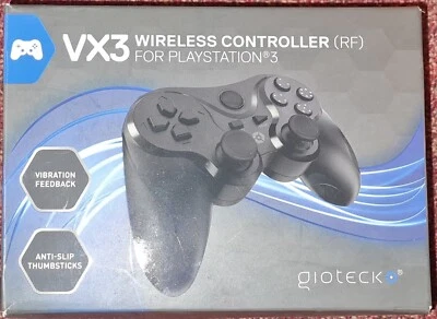 Gioteck VX3 Wireless PS3 Controller With Dongle - Black - Image 1 of 4