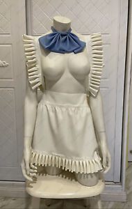 1289 Latex Gummi servant maid ruffles outfits apron tie bow customized 0.4mm