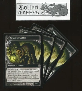 MtG Future Sight Playset: Grave Scrabbler x4 (Black Pauper) - Foto 1 di 1