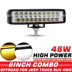 6" Inch LED Work Light Bar Flood Combo Fog Driving Lamp SUV ATV Offroad Truck - Picture 1 of 10