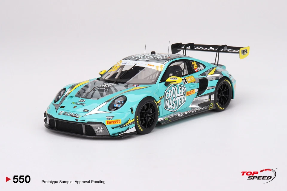 1/18 PORSCHE 911 GT3 R NO.28 HUBAUTO RACING 2023 FIA GT WORLD CUP TS0550 - Image 1 of 1