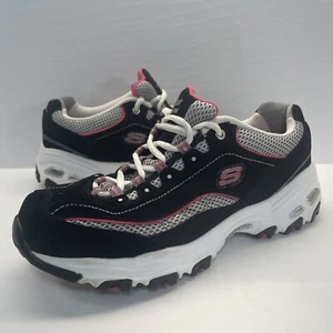 Skechers D'Lites SN11860 Damen-Schnürschuh niedriger Schnürschuh Größe 8,5 schwarz weiß pink - Bild 1 von 8