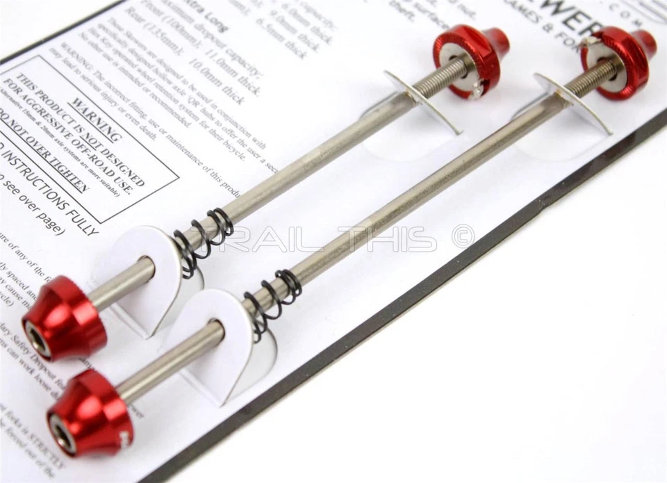 Halo Hex Key RED 100/135mm Bolt-On Skewer Set Front & Rear Road/Fixie Bike Cr-Mo - Image 1 of 1