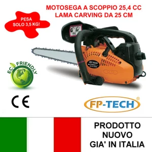 MOTOSEGA A SCOPPIO 25 CC POTATURA ALBERI BARRA 25 CM CARVING LEGGERA AD UNA MANO - Foto 1 di 2