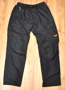 Jack Wolfskin Convertible Pants Mens XX Large Stretch Waist 28"-37" Black Travel - Picture 1 of 7