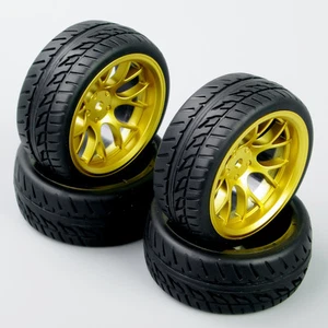 DHG 4 STCK. 1:10 On Road Racing Gummireifen & Felge für HSP HPI RC Auto 12 mm Sechskant - Bild 1 von 6
