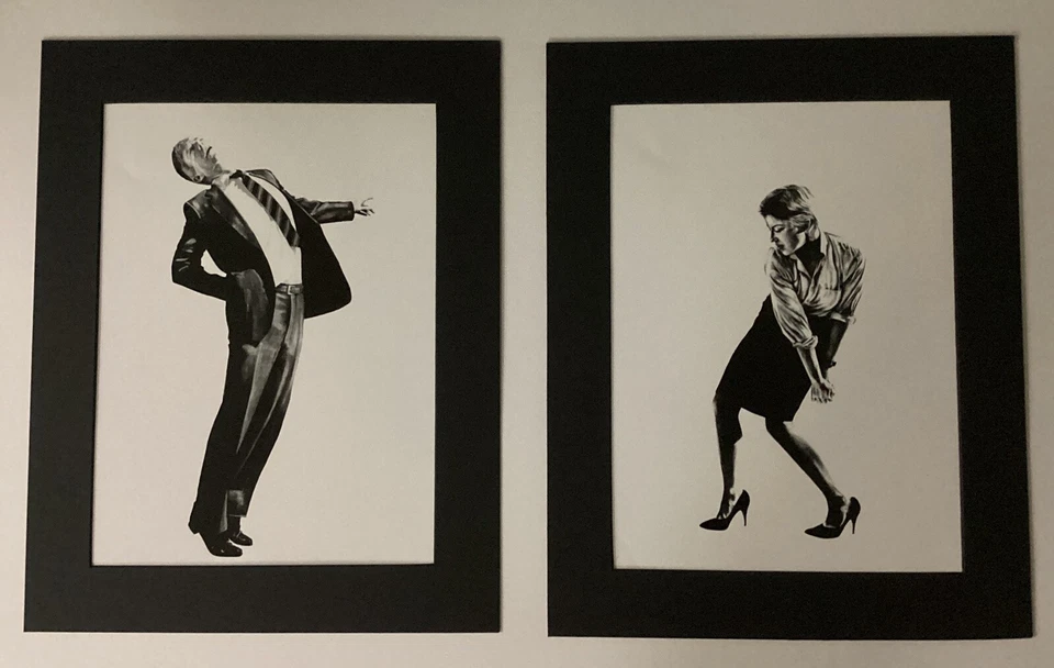 ROBERT LONGO Hombres en las ciudades conjunto de DOS imágenes, marco mate 11x14 listo #6 Foto 1 de 4