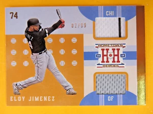 2019 Panini Hometown Heros Eloy Jimenez Dual Relic 82/99 HHM-EJ White Sox  - Picture 1 of 2