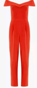 Monsoon Veronica Bardot-Overall rot UK 18 neu mit Etikett besondere Anlässe - Bild 1 von 6