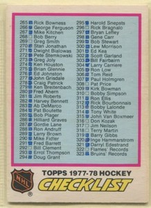 1977-78, O-PEE-CHEE, Hockey, #'s 291-396, includes error cards, UPick from list