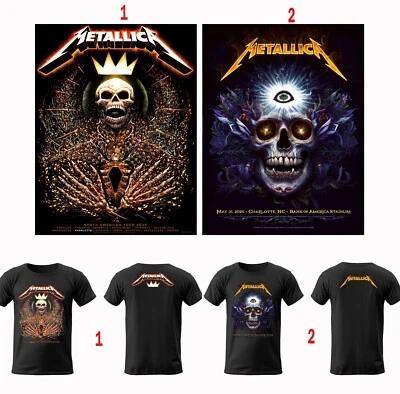 Metallica M72 Charlotte 2025 Charlotte North Carolina May 31 2025 Poster,T Shirt