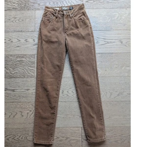 EXP Jeans Womens Size 3/4 Brown High Rise Y2K Vintage Mom Jeans 100% Cotton usa - Picture 1 of 10