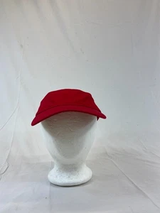 Red Visor Cap Strapback Hat Canvas Adjustable Outdoor Sun Shade Wear Lightweight - Picture 1 of 10