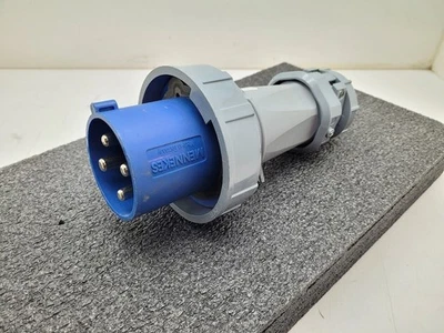 Mennekes ME460P9W Male Power Plug 4 Pin and Sleeve Connector 4W 250V 60A Hubbell - Image 1 of 4