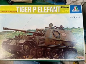 ITALERI Tiger(P)Elefant German Army Tank VINTAGE 1/35 Model Kit #211 Jagdpanzer - Picture 1 of 1