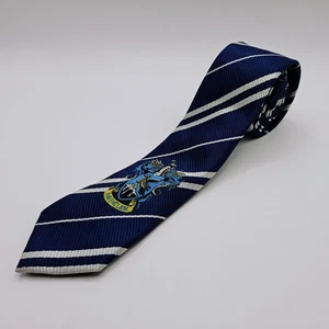 Harry Potter Ravenclaw House Krawatte blau silber gestreift Wappen Krawatte Cosplay - Bild 1 von 3