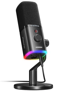 USB/XLR Dynamic Microphone for Gaming Podcast,Computer PC Microphone with Sof... - Picture 1 of 8