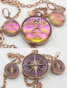 Kirks Folly Mystic Venus Seaview Moon Compass Pendant Earrings Copper Necklace - Picture 1 of 18